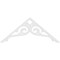 Ekena Millwork Pitch Bordeaux Architectural Grade PVC Gable Pediment, 48"W x 20"H x 1"P (10/12) GPP048X020X100BOR - alternate 2